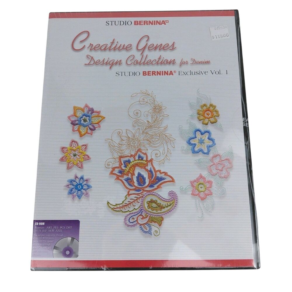 Studio Bernina Creative Genes CD Floral Collection  #1 For Denim 2006 New